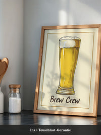 Bierglas Zeichnung Vintage