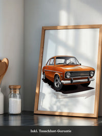 Retro Auto orange Illustration