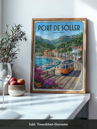 Mallorca Hafen Tram Retro