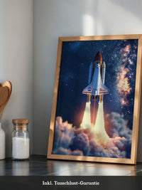 Raumfähre Start Galaxie Hintergrund