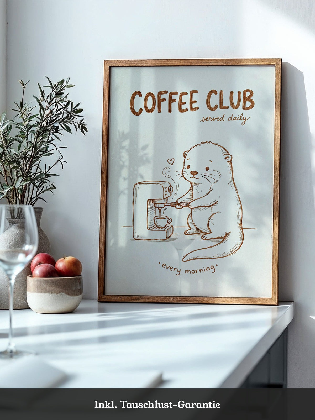 Otter Kaffeezubereitung Herzchen
