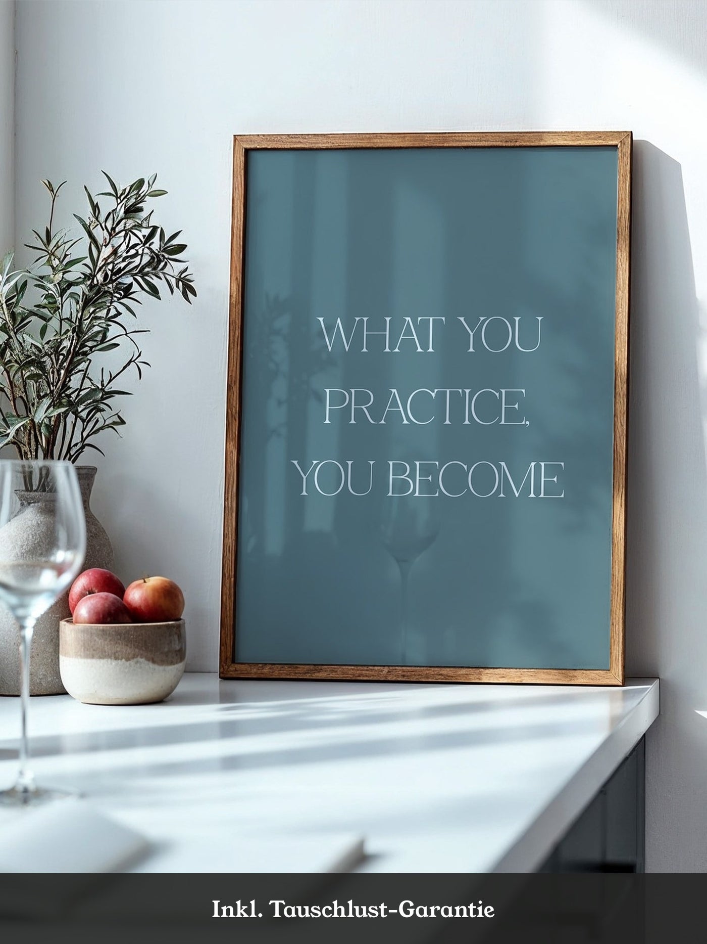 Motivationszitat Minimalistisch Blau