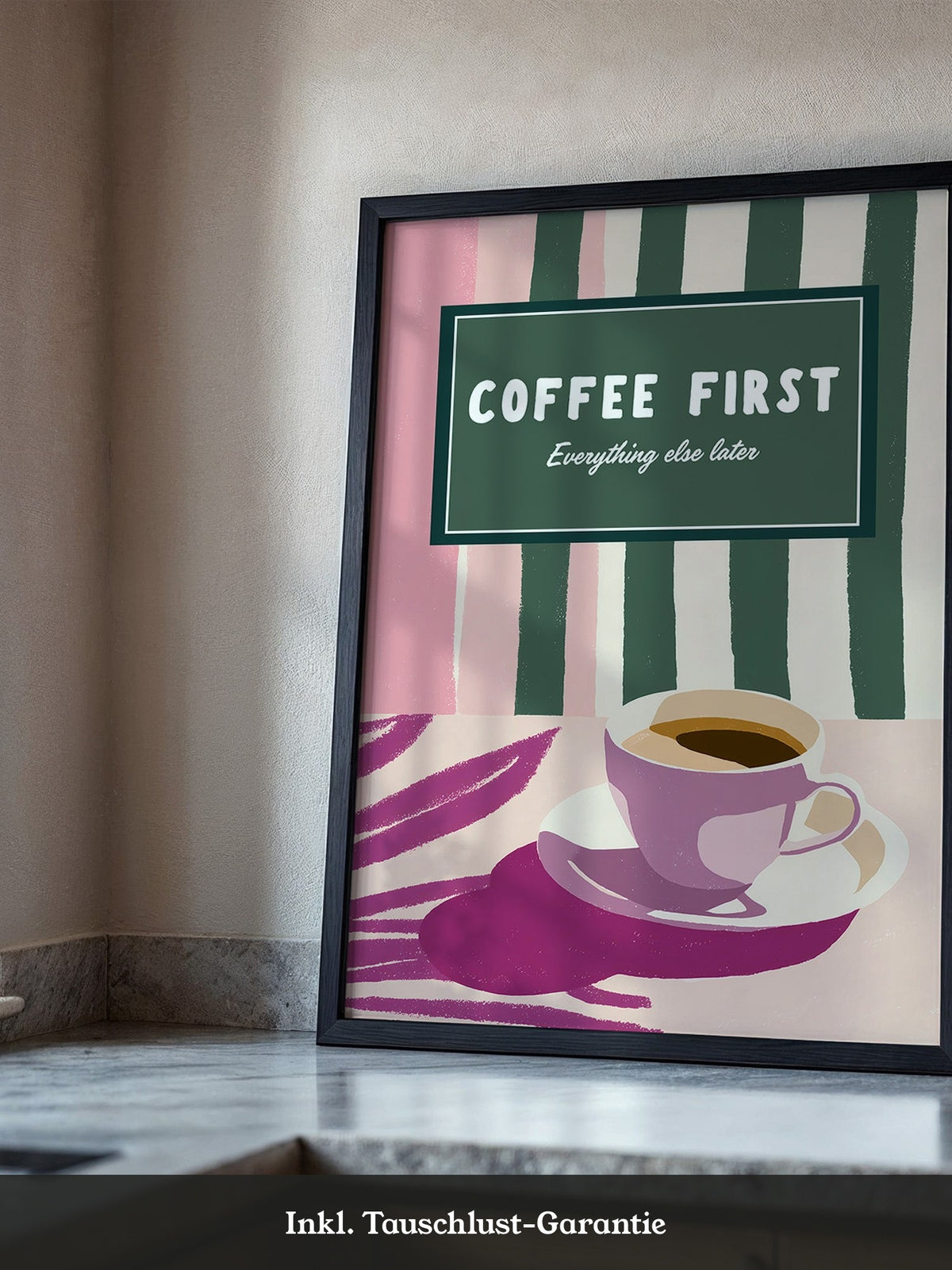 Kaffeetasse Retro Pastell