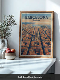 Barcelona Stadtansicht Retro