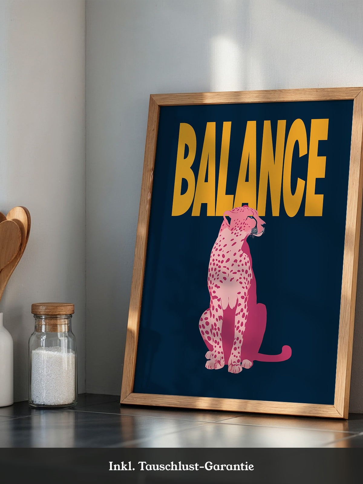 Rosa Gepard Balance Grafik