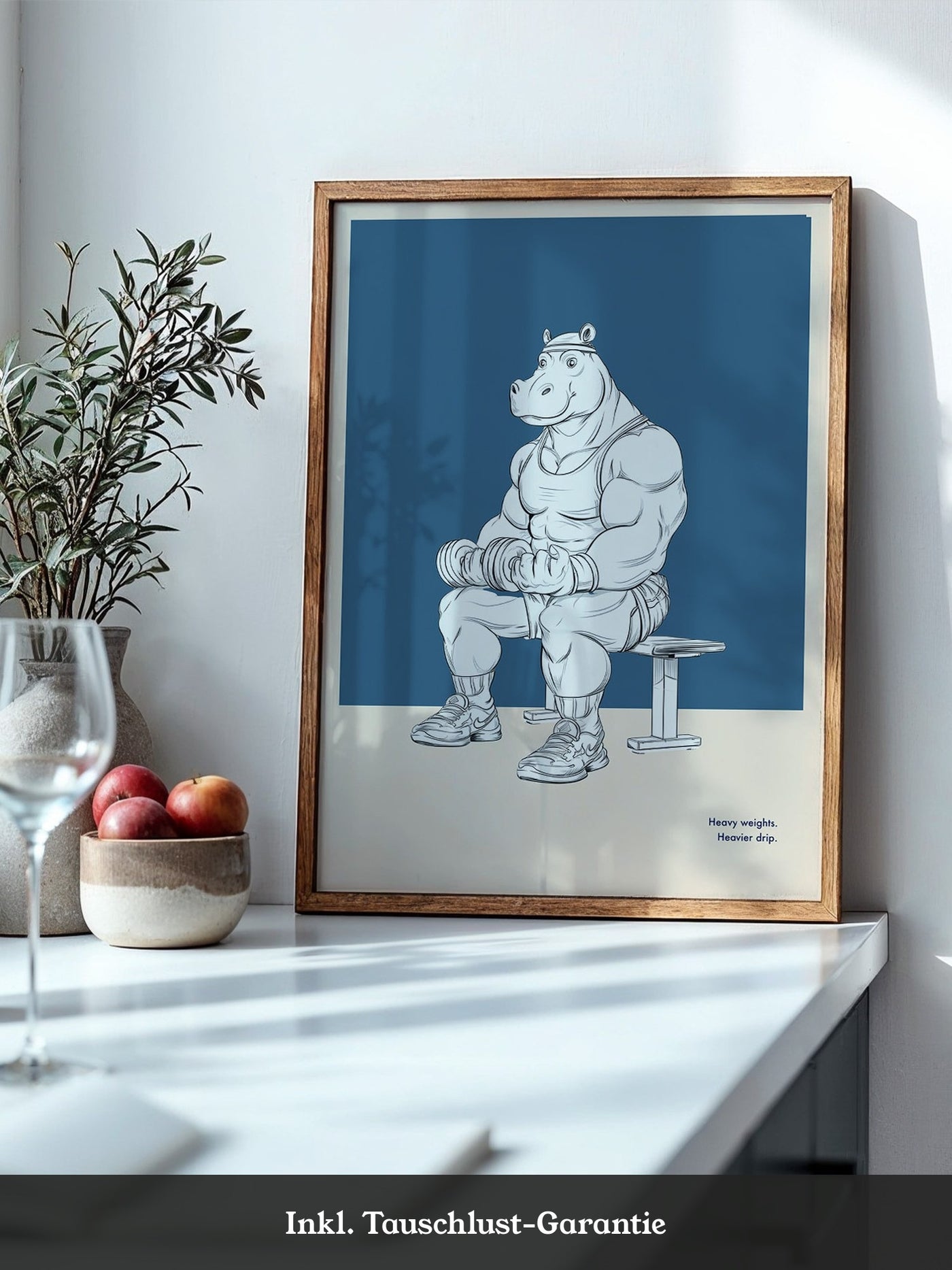 Muskel-Nilpferd Bankdrücken Comic