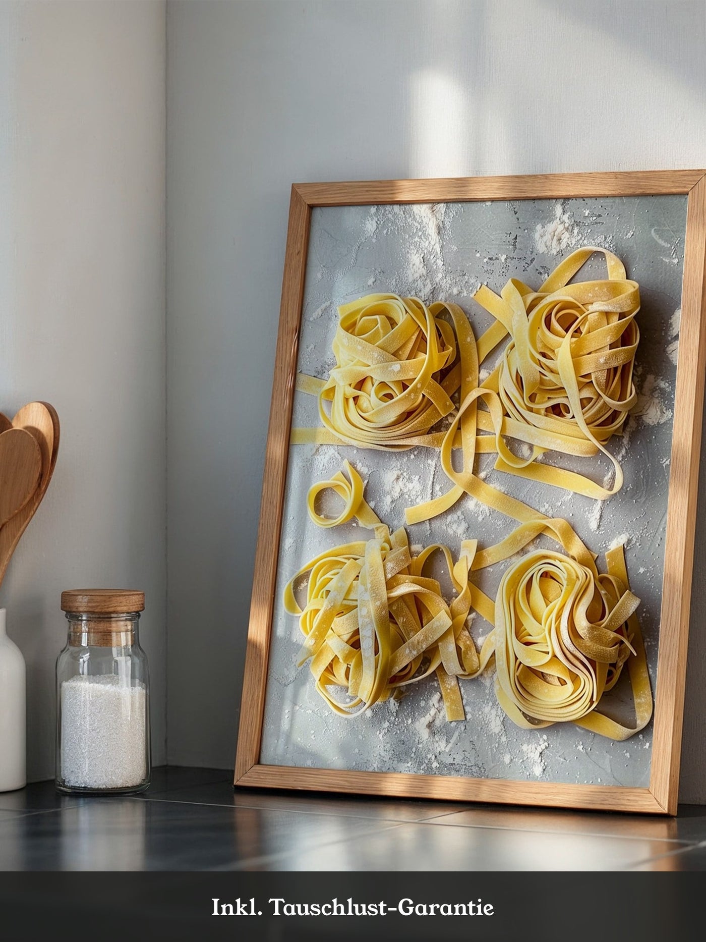 Tagliatelle Teig Nester Draufsicht