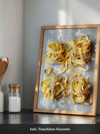 Tagliatelle Teig Nester Draufsicht