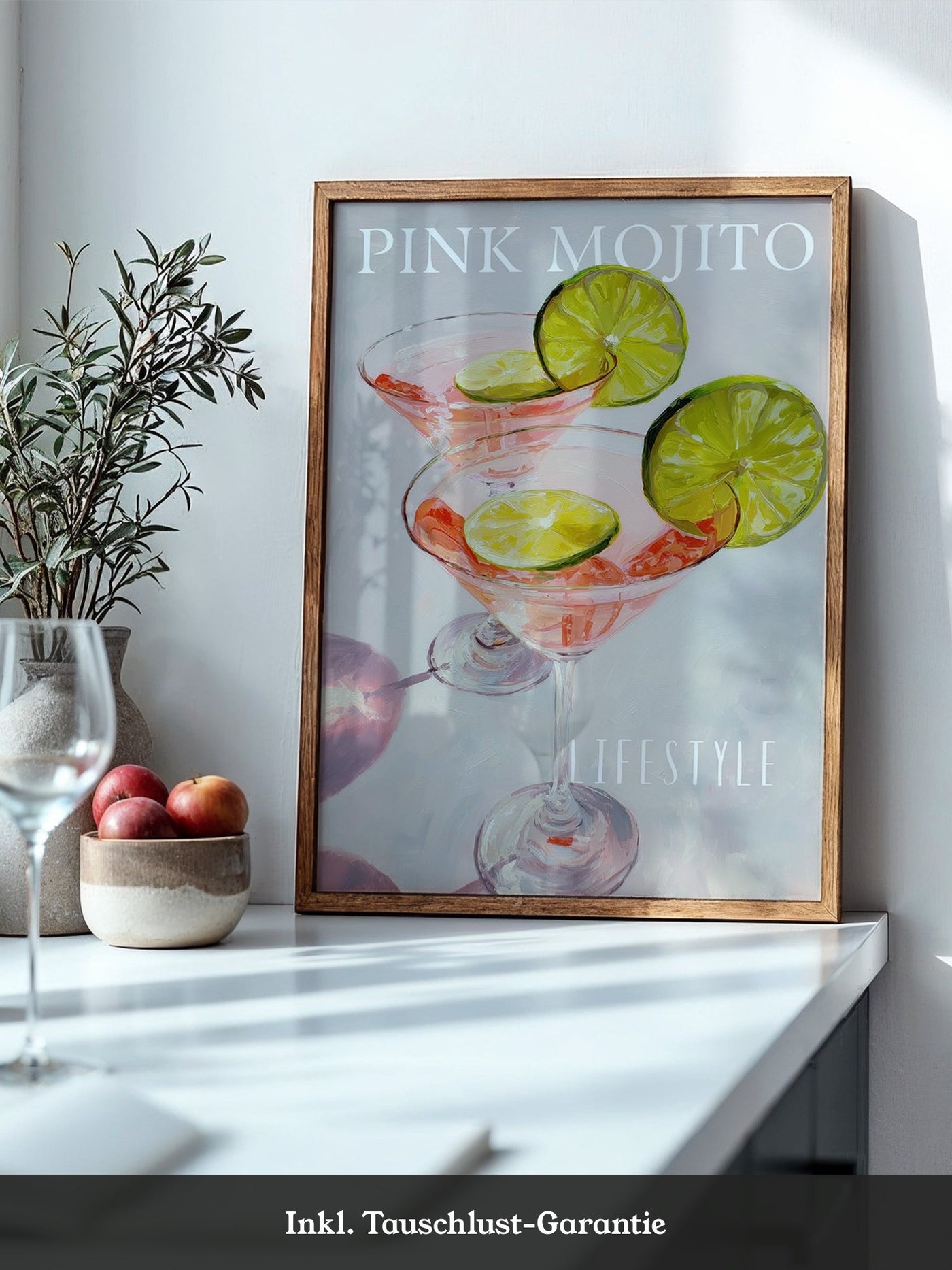 Mojito Gläser Rosa Ölgemälde