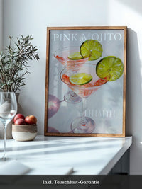Mojito Gläser Rosa Ölgemälde