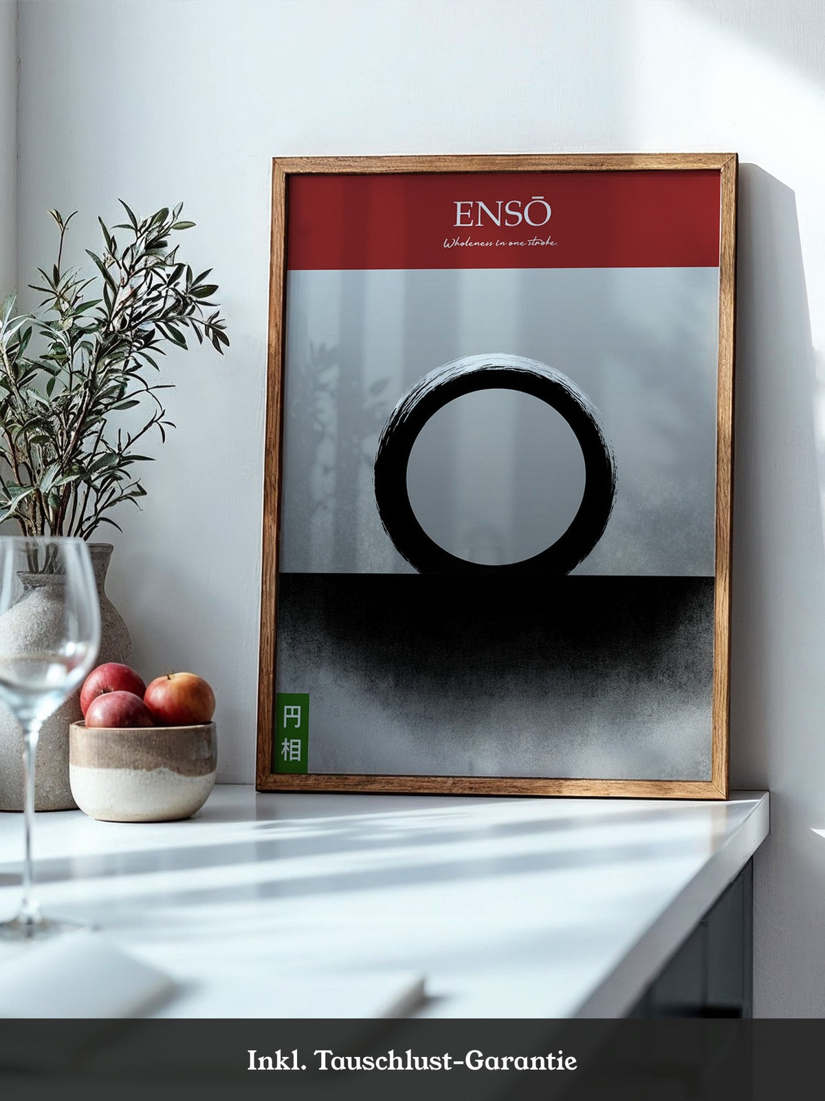 Enso Kreis schwarz weiß minimalistisch