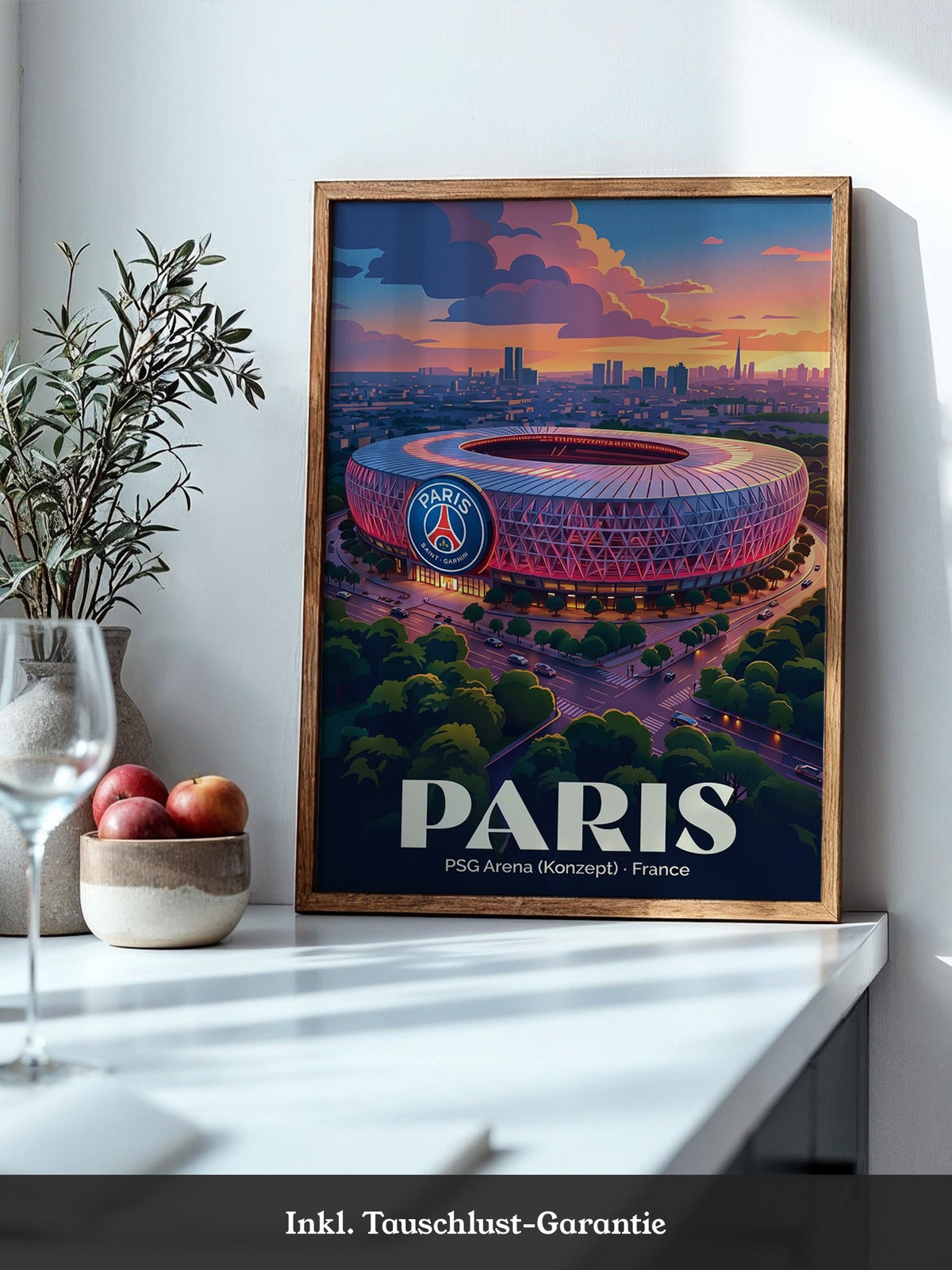 PSG Stadion Abenddämmerung