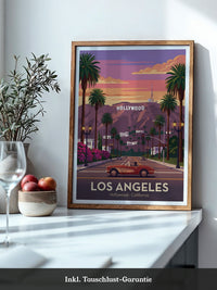 Hollywood Palmen Retro Sonnenuntergang