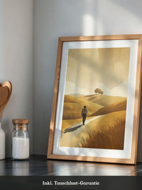 Wanderer in goldener Stille