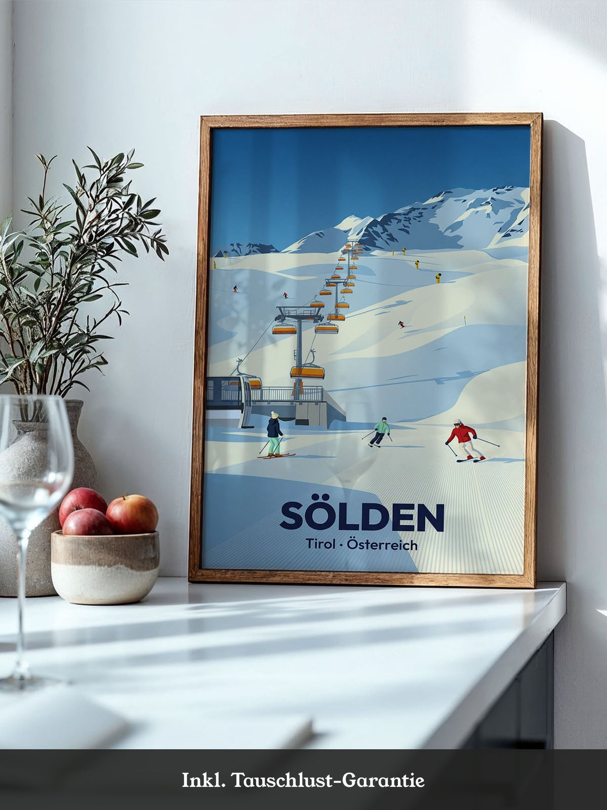 Skitag in den Alpen