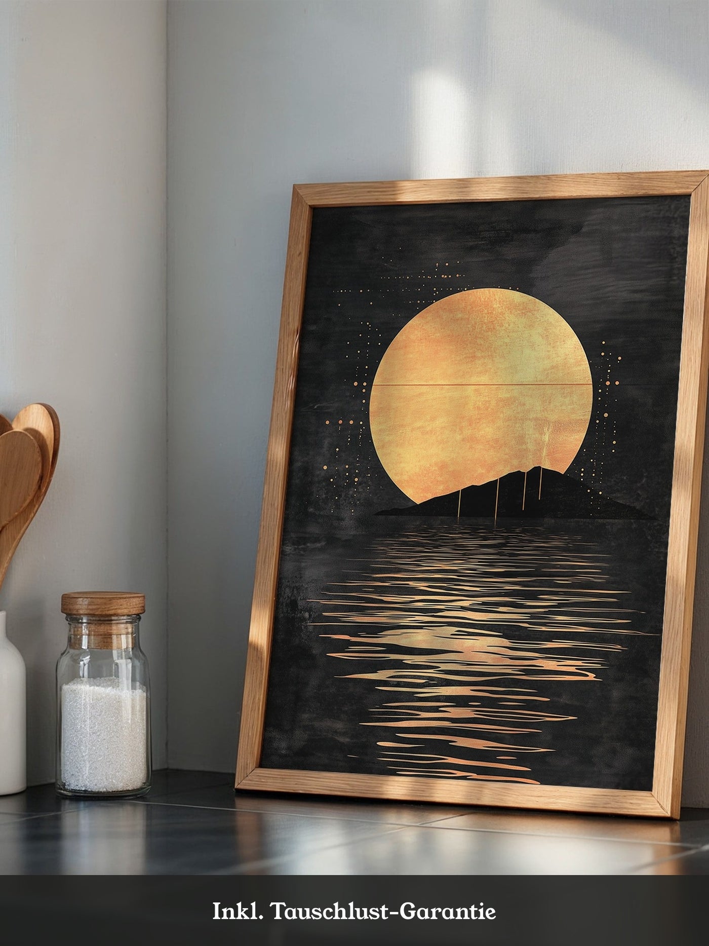 Goldene Sonne im Dunklen