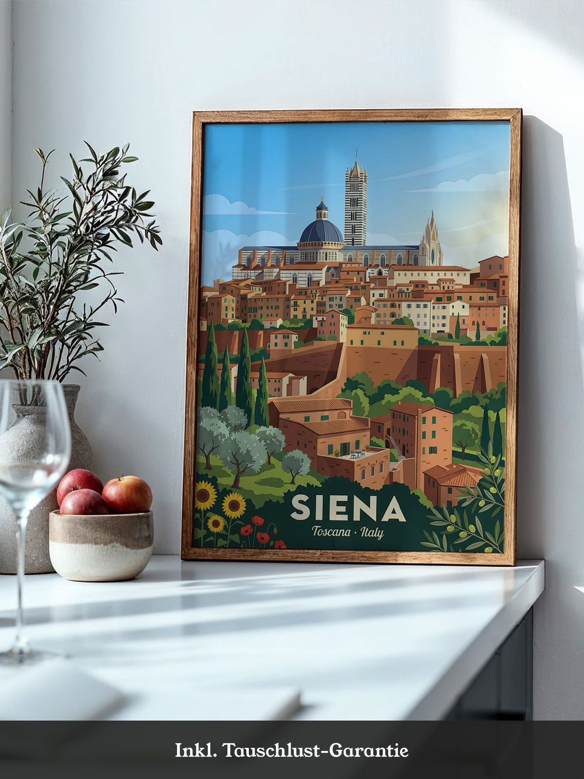 Siena Skyline Italien Vintage