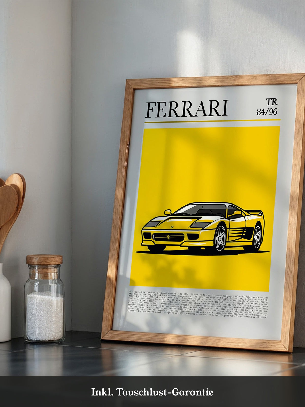 Ferrari Testarossa Gelb Retro