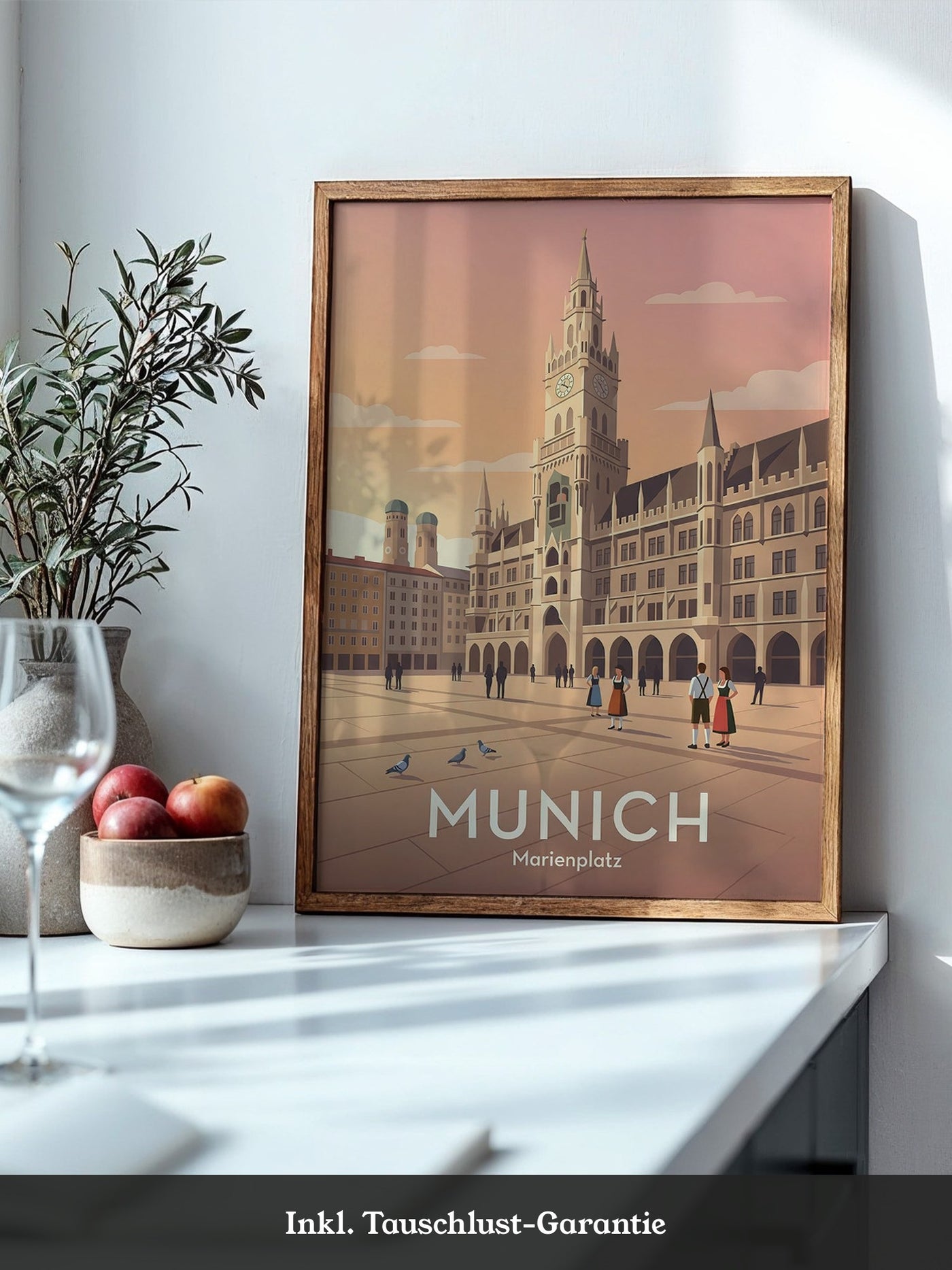 Marienplatz Architektur Pastell