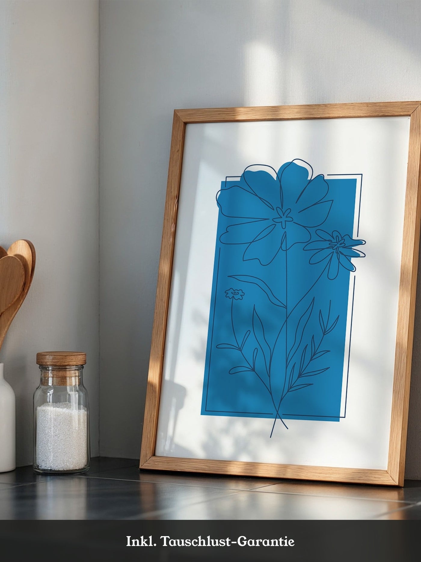 Blaue Blumen Skizze