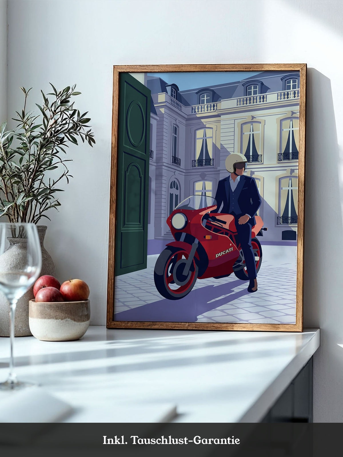 Roter Sportwagen Poster Illustration