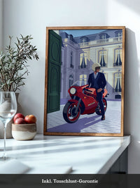 Roter Sportwagen Poster Illustration