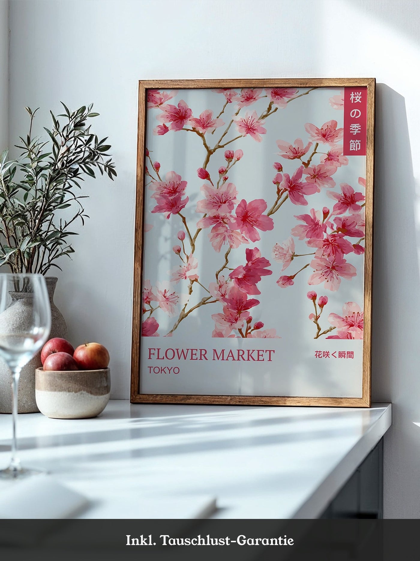 Kirschblüten Aquarell Rosa