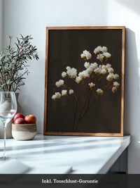 Weiße Blüten Zweige Minimalistisch