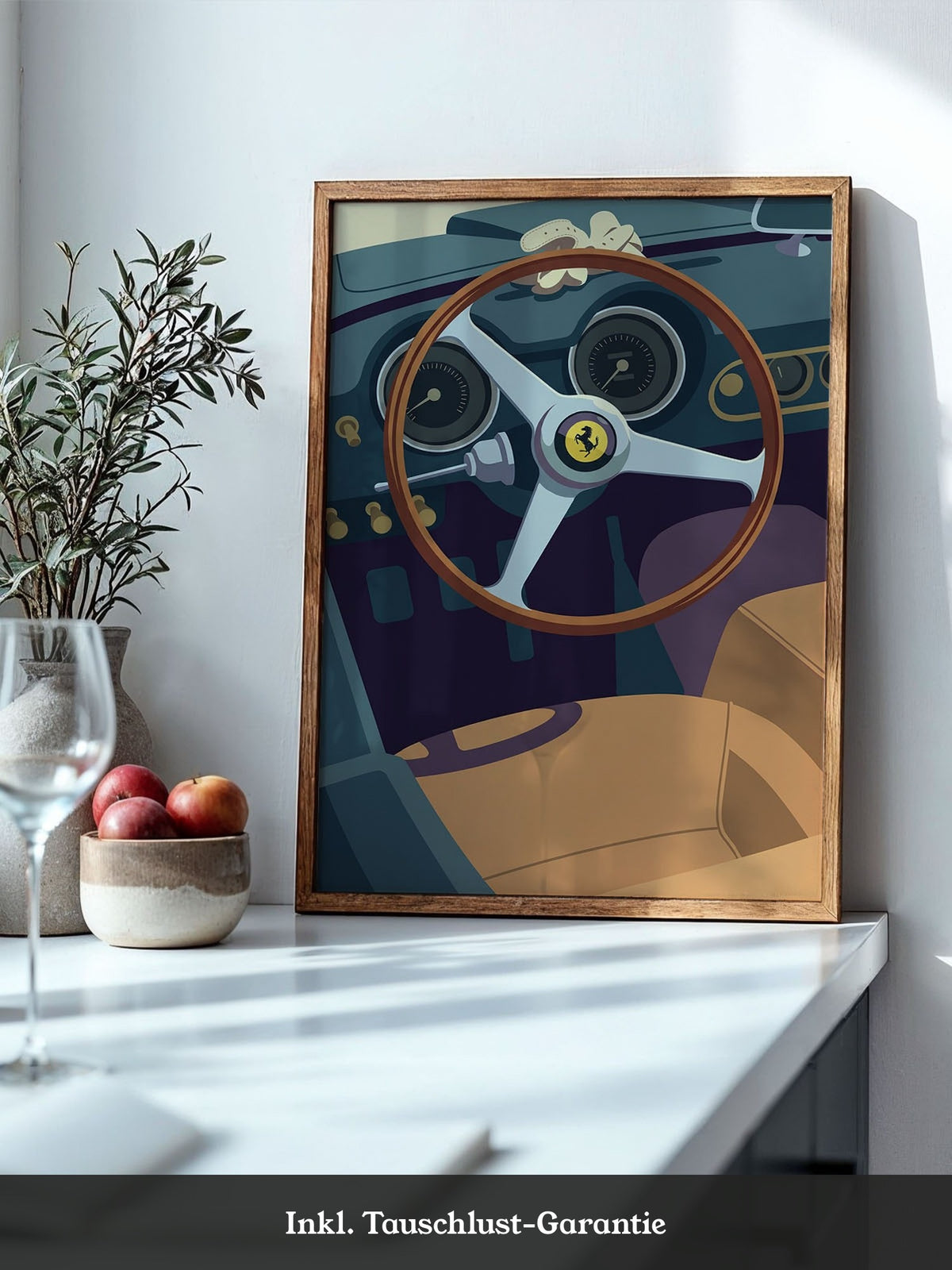 Retro Rennwagen Lenkrad