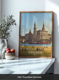 Dresden Elbufer Vintage Stil