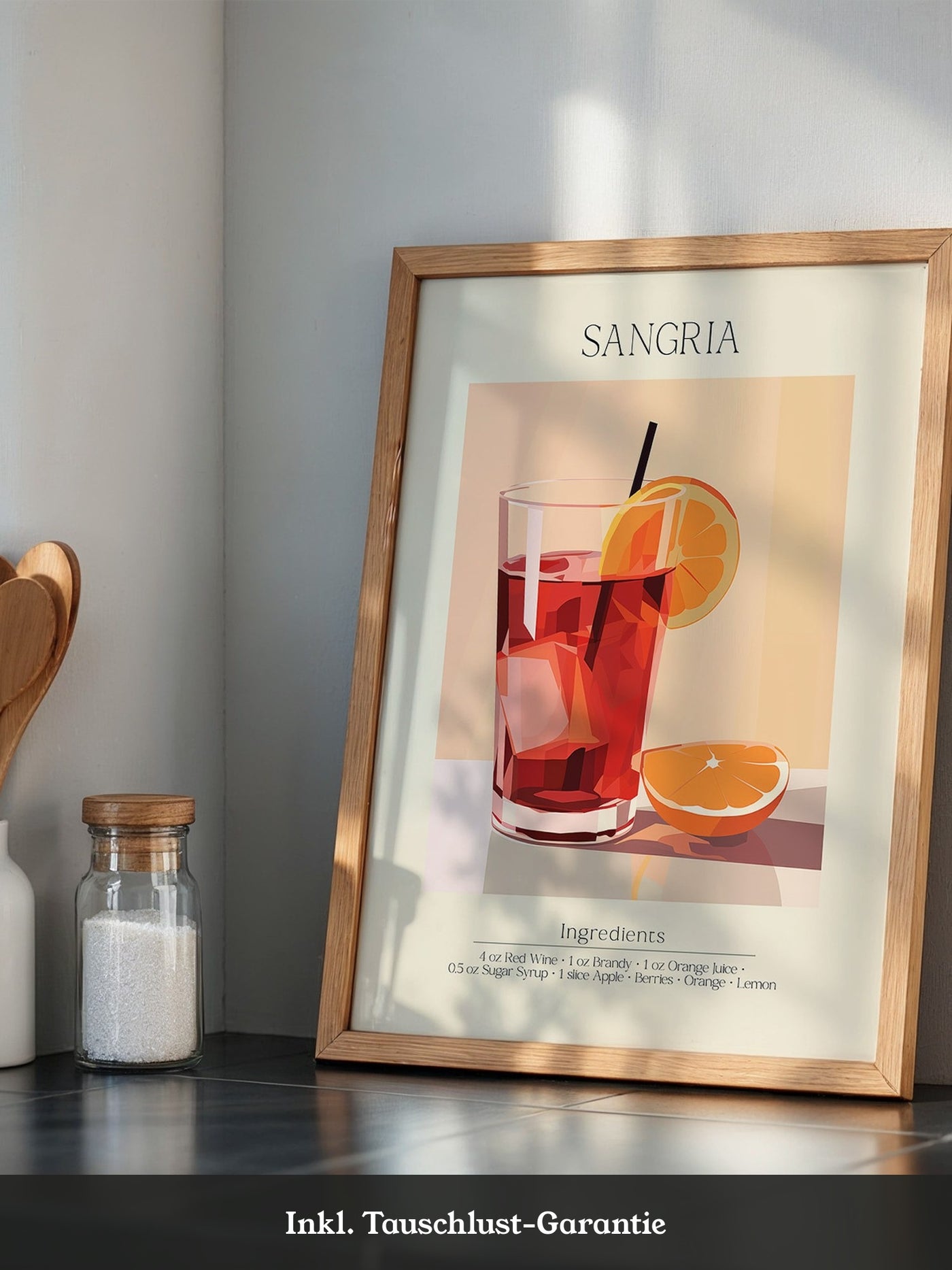 Sangria Glas pastellfarben