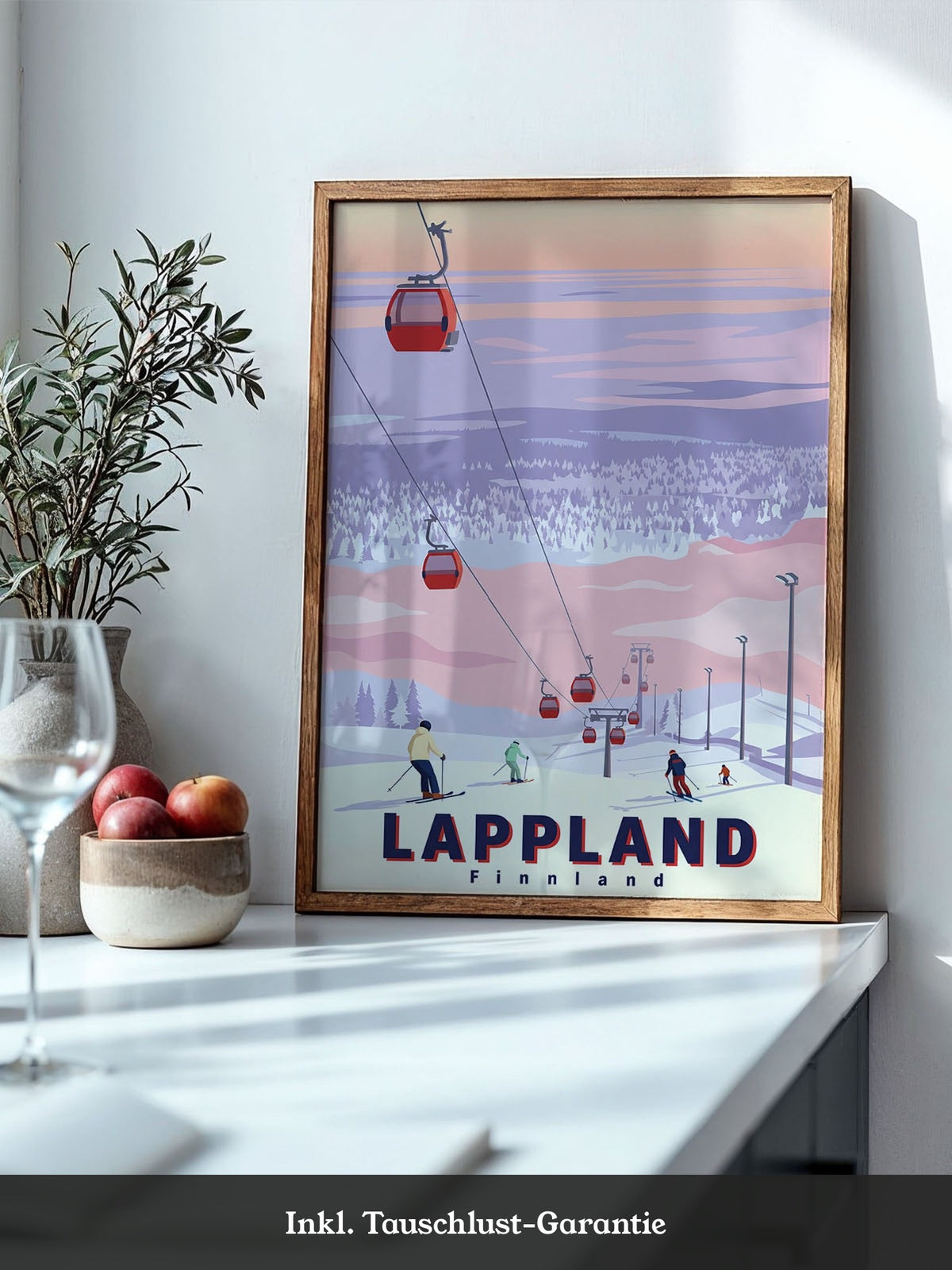 Lappland Skifahren Illustration