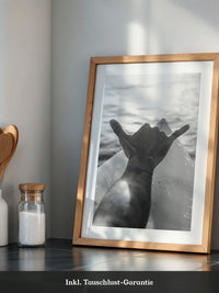 Hand Schattenspiel Daumen Schwarzweiß