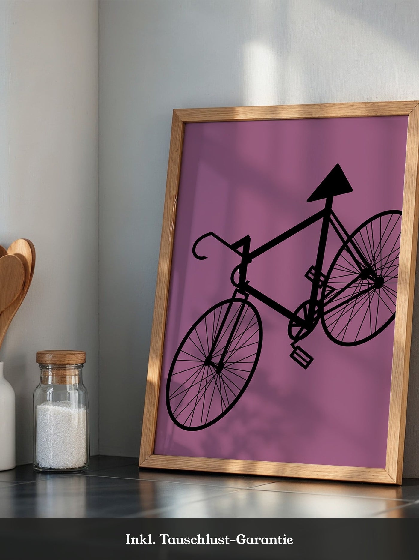 Fahrrad Silhouette lila