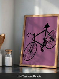 Fahrrad Silhouette lila