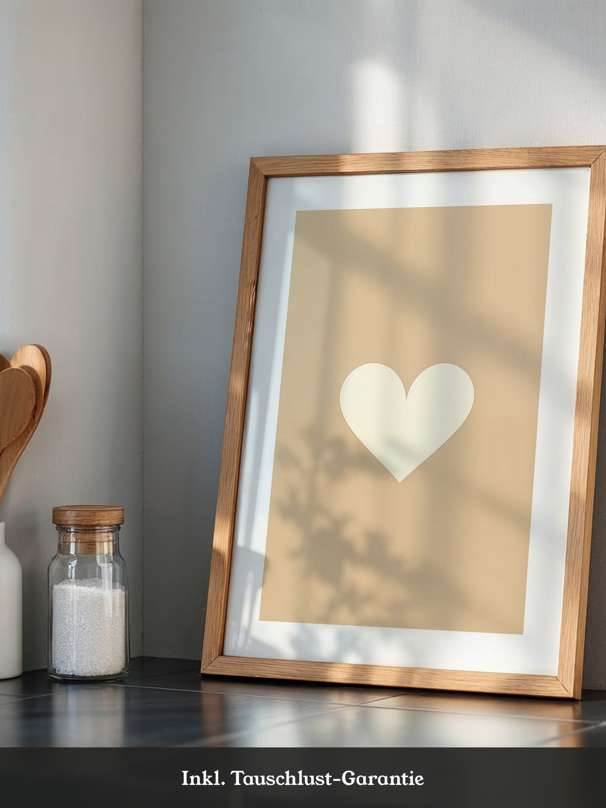 Herz Minimalismus Beige