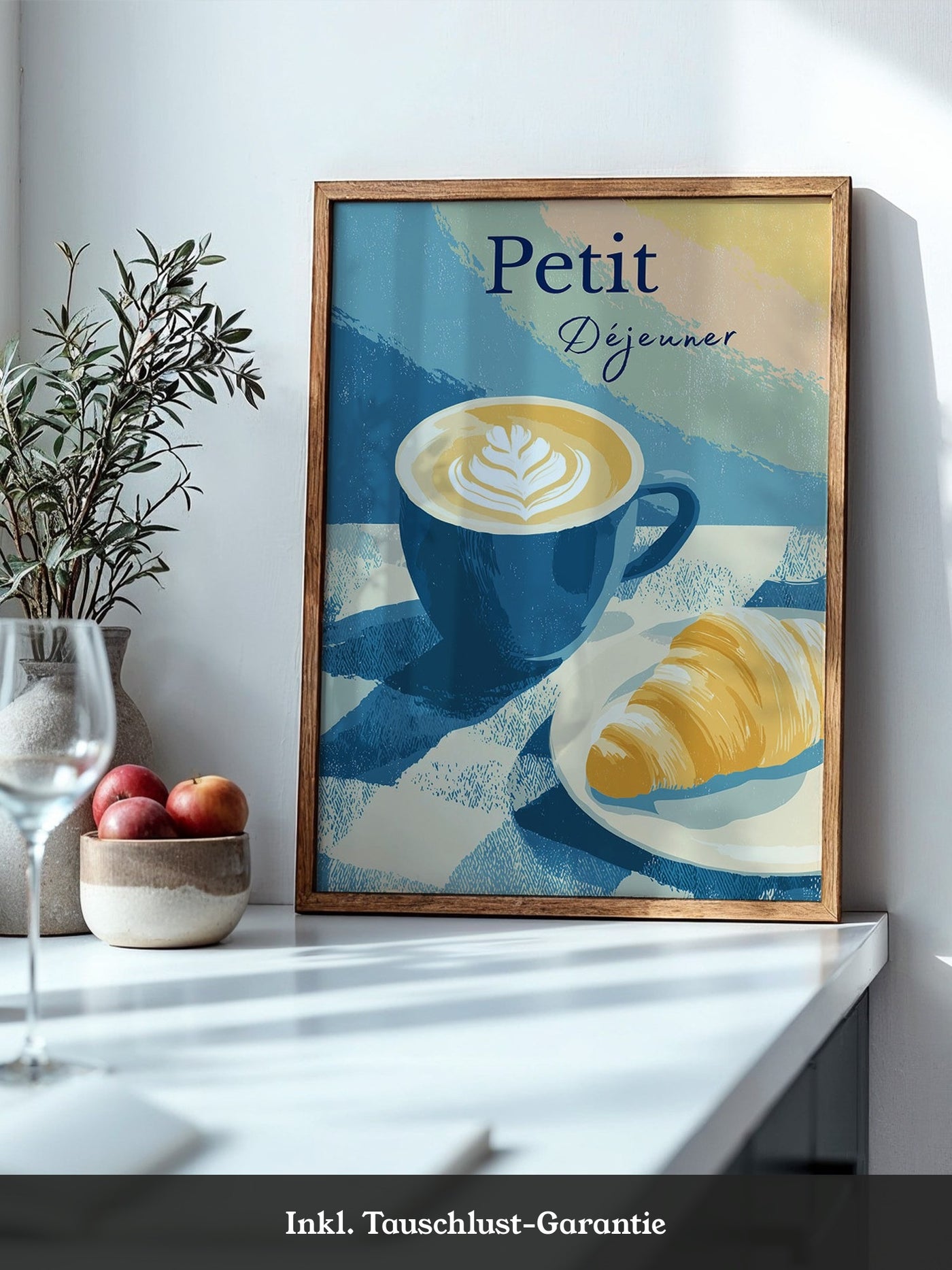 Cappuccino Croissant Pastelltöne