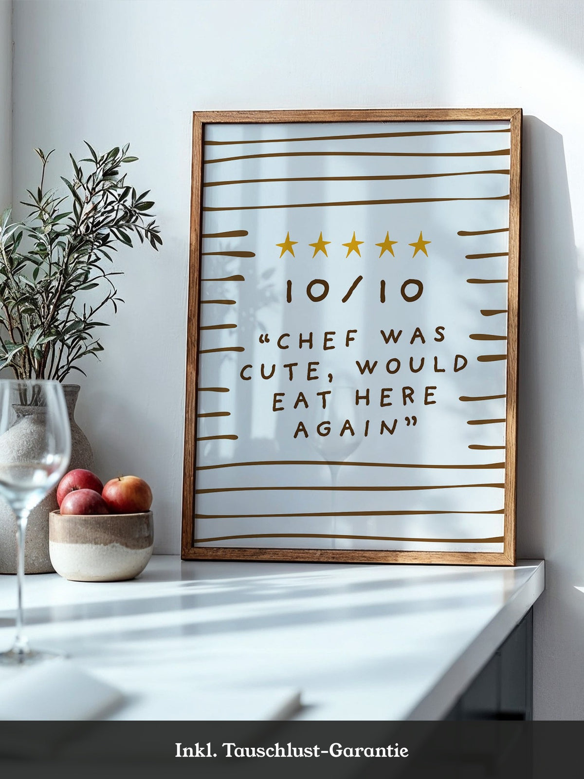 Sternebewertung Handlettering Braun