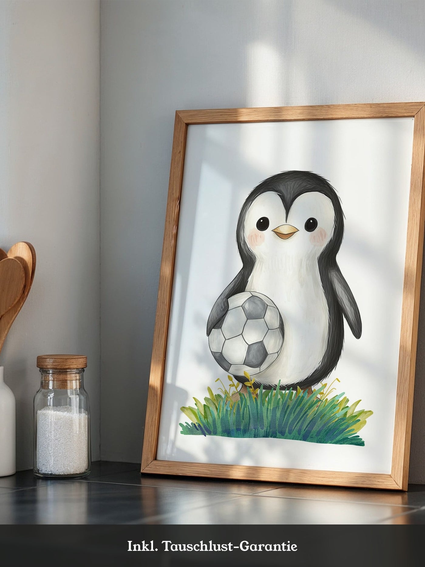 Pinguin Fußball Illustration