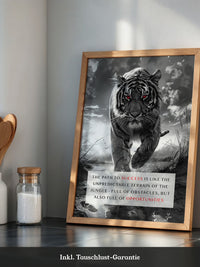 Tiger Porträt Schwarz Rotkontrast