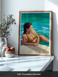 Strand Frau Türkis Illustration