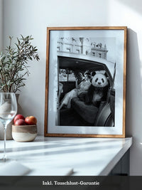 Retro Auto Panda Elegant S/W