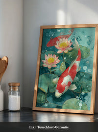 Koi Fische Aquarell Kunst