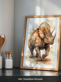 Triceratops Aquarell Kunstwerk