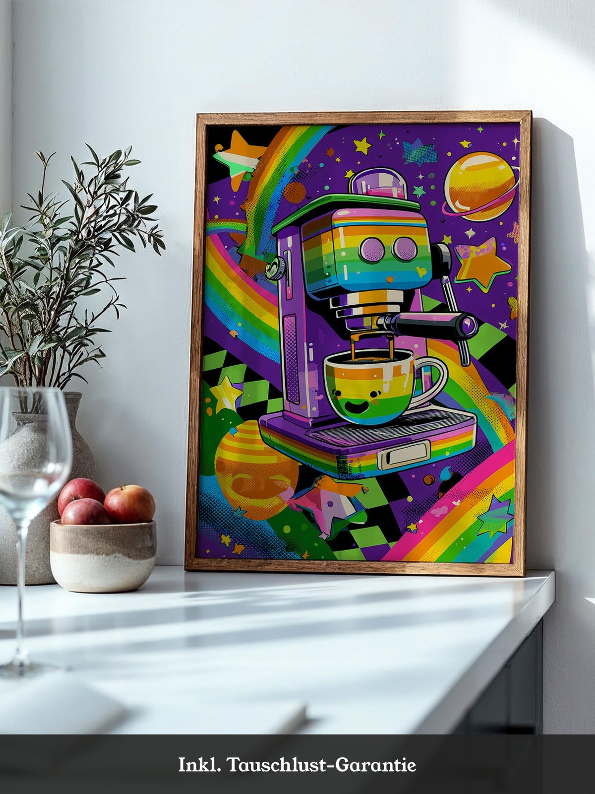 Bunte Espressomaschine Retro-Design