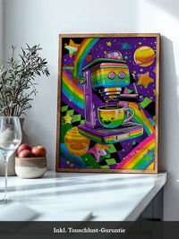 Bunte Espressomaschine Retro-Design
