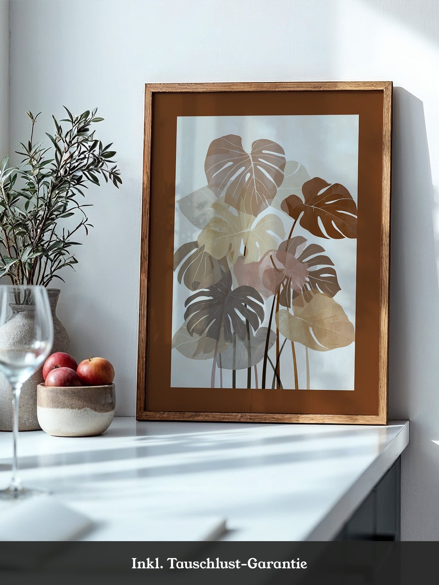 Monstera Blätter Erdtöne