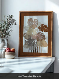 Monstera Blätter Erdtöne