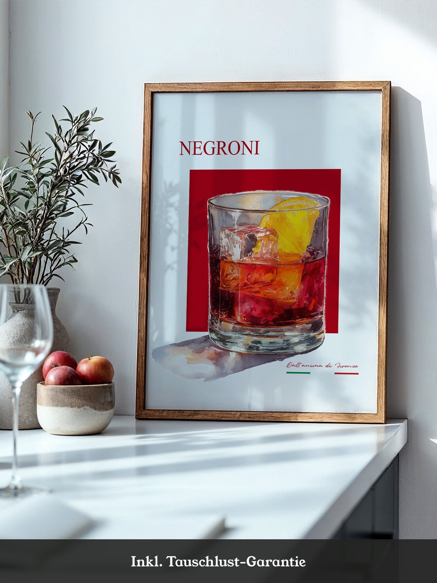 Negroni Aquarell Rot