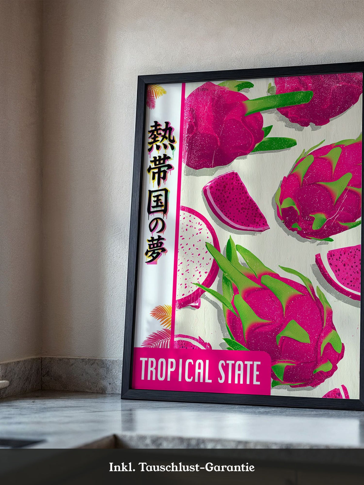 Drachenfrucht Pop-Art Farbtöne